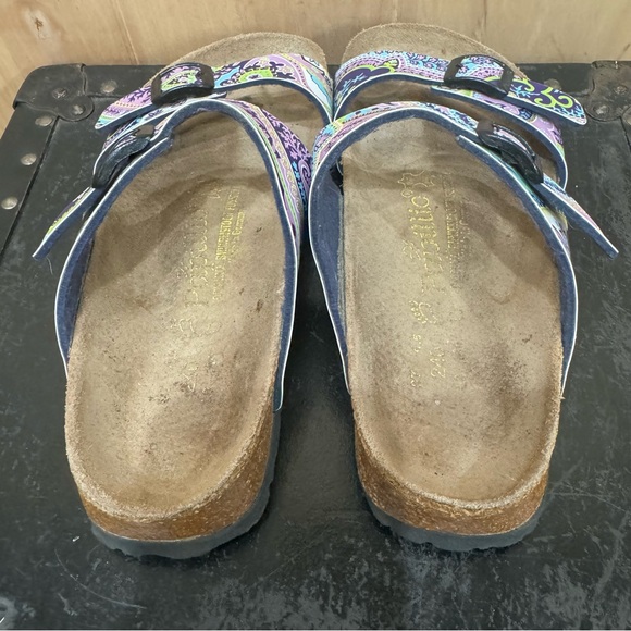 Birkenstock Papillio Sydney Sandals Size 6 Blue Purple Paisley Floral Shoes - Picture 13 of 16
